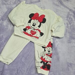 Disney Minnie Mouse 2-Piece Set - Cream and Red